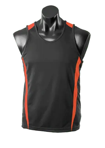 Aussie Pacific Men's Eureka Singlet 1104 Casual Wear Aussie Pacific Black/Orange S